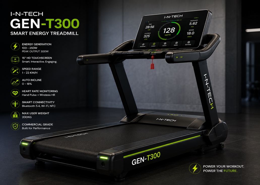 GEN-T300 Smart Energy Generating Commercial Treadmill - view 2